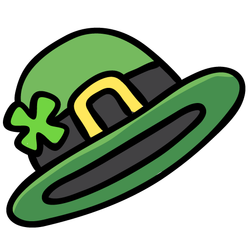 Transparent Bowler Hat Hat Shamrock Green Yellow for St Patricks Day
