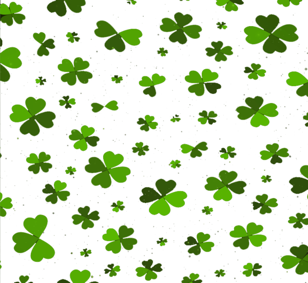 Transparent Green Clover Fourleaf Clover Petal Flora for St Patricks Day
