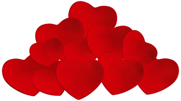 Transparent Love My Life Heart Red Petal for Valentines Day