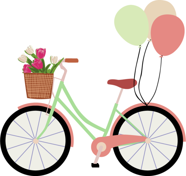 Transparent Bicycle Balloon Greeting Card Pink Bicycle Accessory for Valentines Day