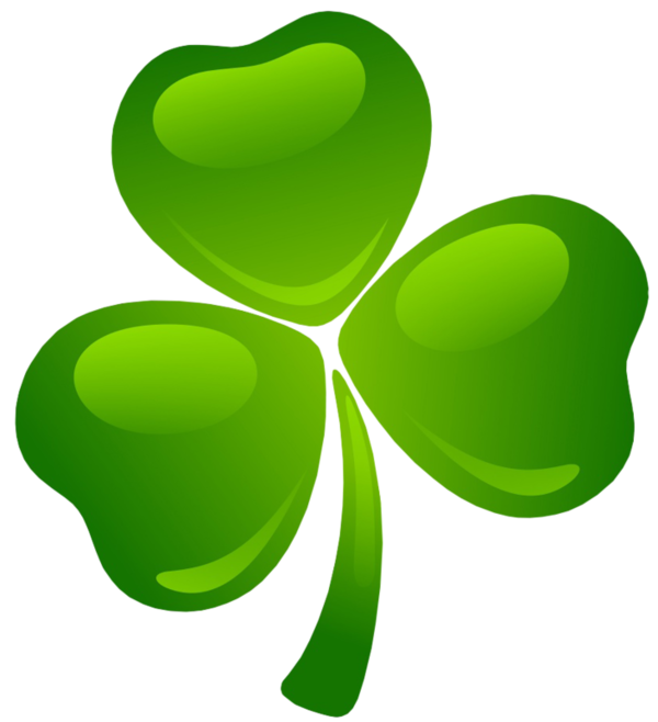 Transparent Shamrock Fourleaf Clover Clover Green Leaf for St Patricks Day