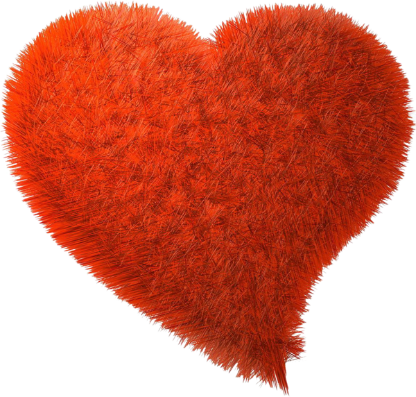 Transparent Heart Love Red Wool for Valentines Day