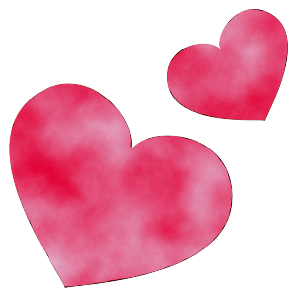 Transparent Valentines Day Magenta Heart Pink for Valentines Day