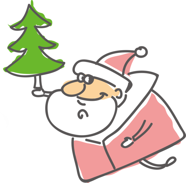 Transparent Santa Claus Reindeer Cartoon Christmas Ornament Area for Christmas
