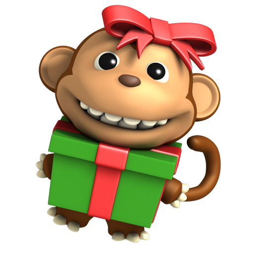 Transparent Chimpanzee Christmas Monkey Christmas Ornament Toy for Christmas