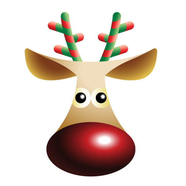 Transparent Rudolph Santa Claus Reindeer Deer for Christmas
