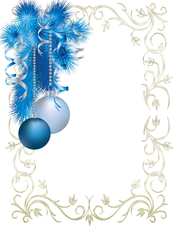 Transparent Christmas Christmas Ornament Christmas Decoration Blue Picture Frame for Christmas