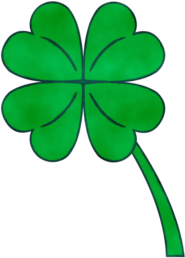 Transparent Fourleaf Clover Clover Leprechaun Green Leaf for St Patricks Day