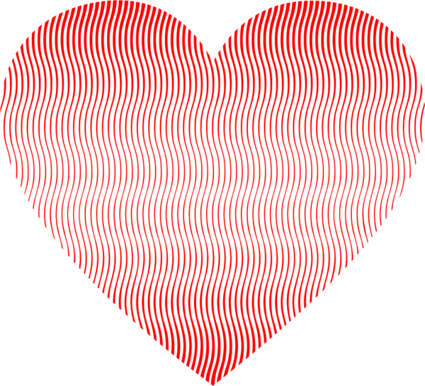 Transparent Heart Line Art Drawing Line for Valentines Day