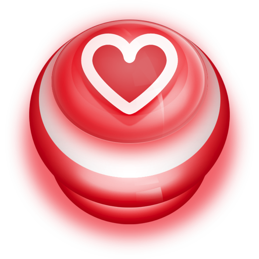 Transparent Heart Button Love for Valentines Day