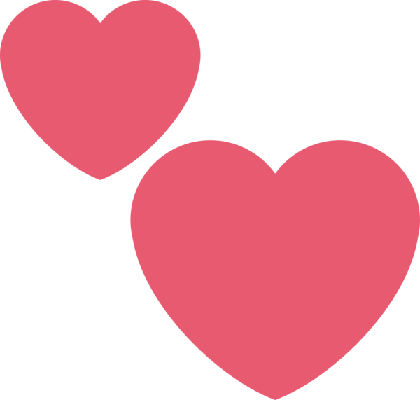 Transparent Emoji Heart Sticker Pink for Valentines Day