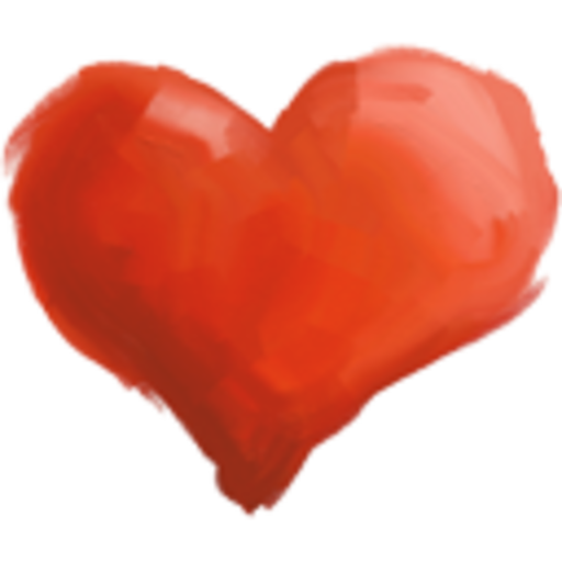 Transparent Heart Flat Design Symbol Love for Valentines Day