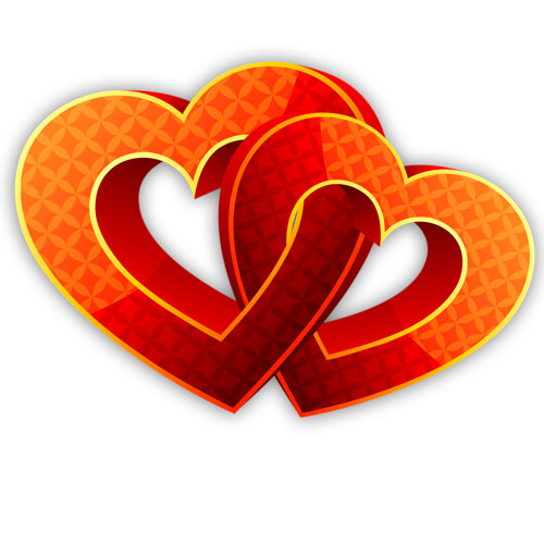 Transparent Valentine S Day Emoticon Symbol Orange Heart for Valentines Day