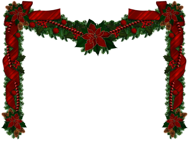 Transparent Garland Christmas Day Wreath Holly Ornament for Christmas