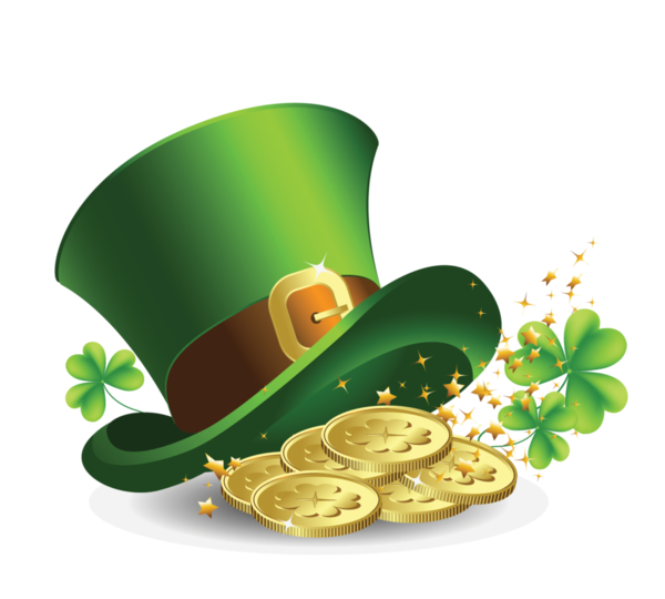Transparent Saint Patrick S Day Hat Gold Green Symbol for St Patricks Day