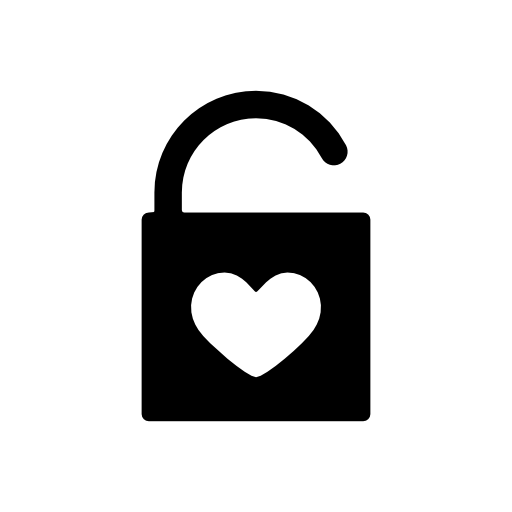 Transparent Heart Lock Padlock for Valentines Day
