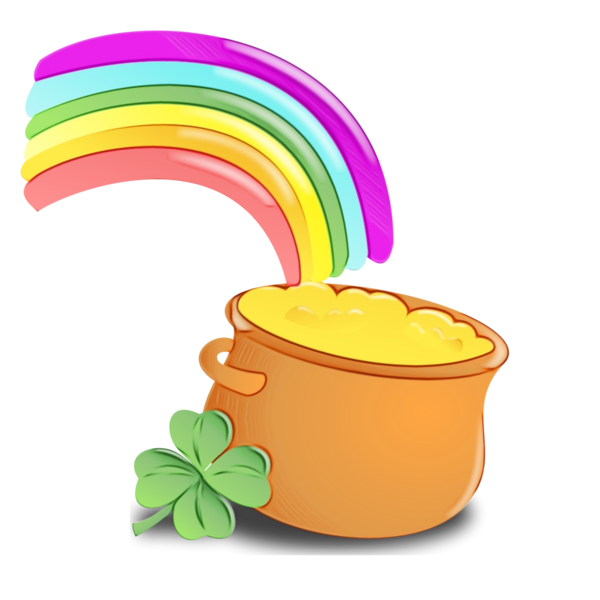 Transparent Saint Patricks Day Leprechaun Shamrock Rainbow Plant for St Patricks Day