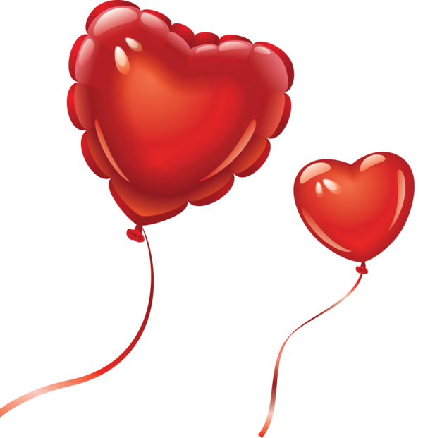 Transparent Balloon Drawing Heart for Valentines Day