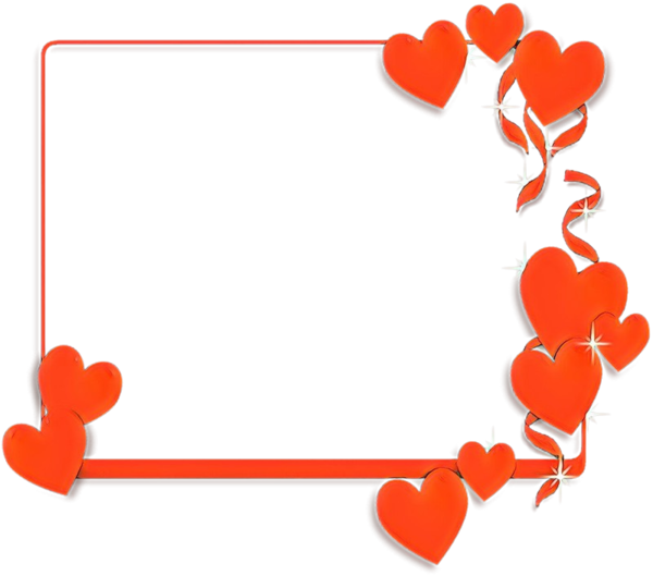 Transparent Heart Picture Frames Love Red for Valentines Day