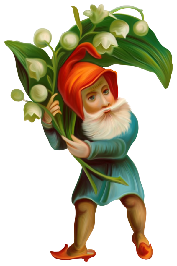Transparent Garden Gnome Garden Gnome Lawn Ornament Flower for St Patricks Day