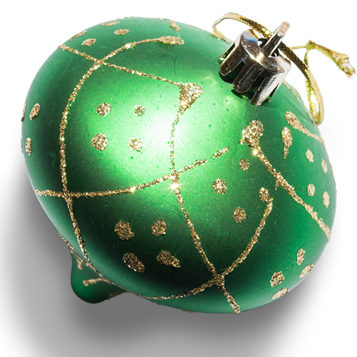 Transparent Christmas Ornament Green Christmas Sphere for Christmas