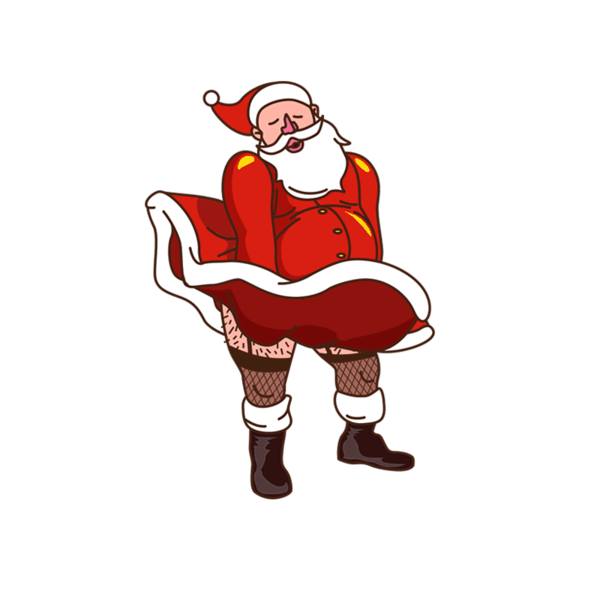 Transparent Santa Claus Cartoon Christmas Christmas Ornament for Christmas
