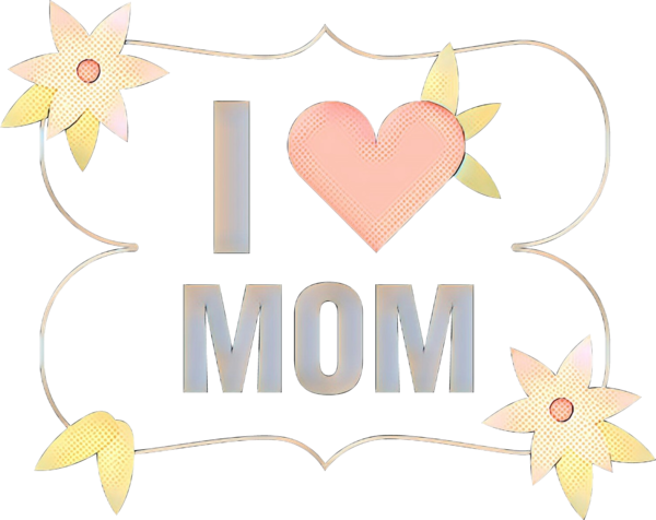 Transparent Mothers Day Mother Cartoon Text Love for Mothers Day