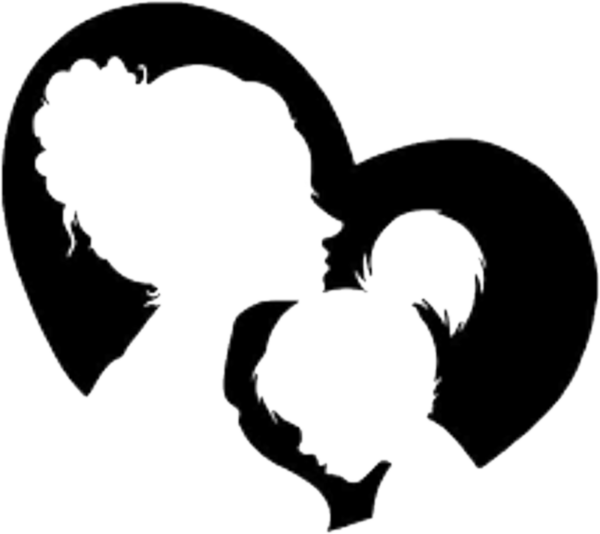 Transparent Silhouette Mother Daughter Love Stencil for Mothers Day