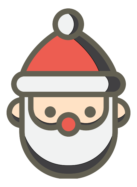 Transparent Santa Claus Christmas Emoji Christmas Ornament for Christmas