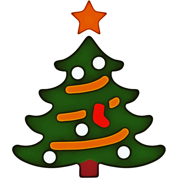 Transparent Emoji Christmas Tree Christmas Day Oregon Pine for Christmas