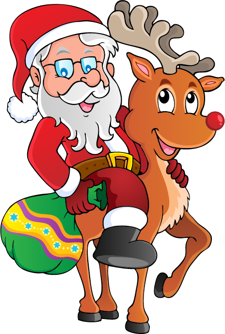 Transparent Santa Claus Cartoon Christmas Christmas Ornament Deer for Christmas