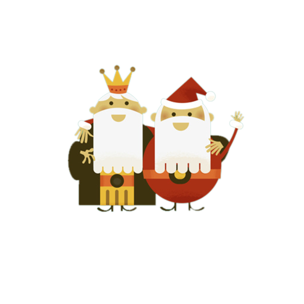 Transparent Santa Claus Cartoon King Christmas Ornament Food for Christmas