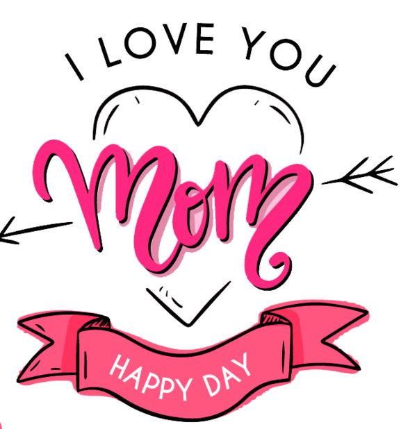 Transparent Mothers Day Mother Text Pink for Mothers Day
