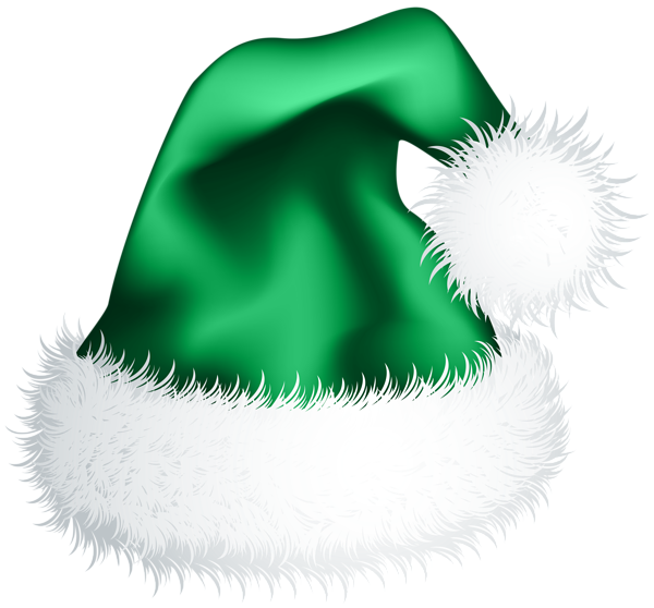 Transparent Santa Claus Hat Christmas Day Green Headgear for Christmas