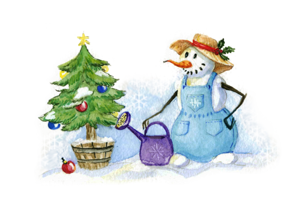 Transparent Christmas Tree Christmas Day Post Cards Snowman Christmas Ornament for Christmas