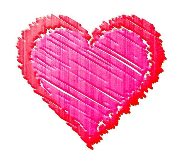 Transparent Heart Pink Love for Valentines Day