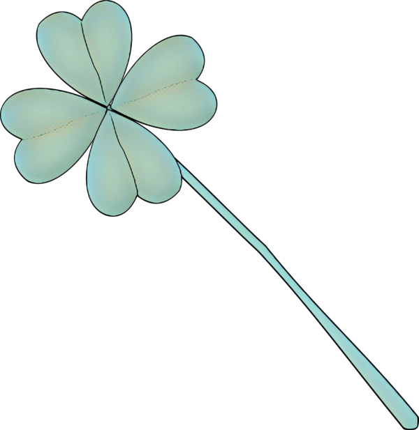 Transparent Fourleaf Clover Clover Shamrock Leaf Plant for St Patricks Day