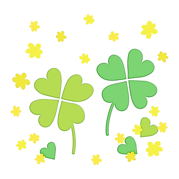 Transparent Shamrock Fourleaf Clover Saint Patricks Day Leaf Plant for St Patricks Day
