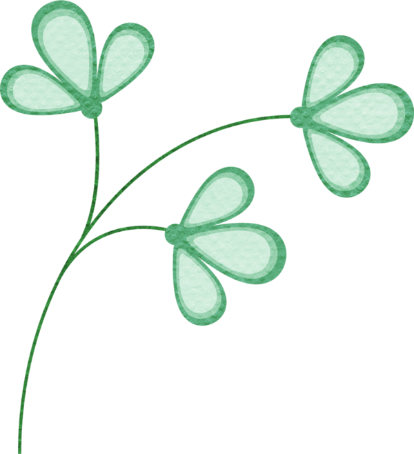 Transparent M Butterfly Shamrock Green Leaf for St Patricks Day