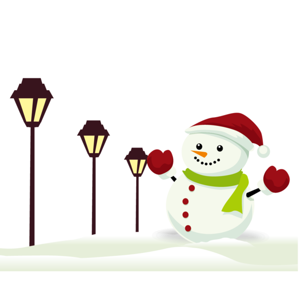 Transparent Snowman Snow Street Light Christmas Decoration for Christmas