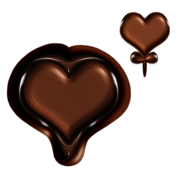 Transparent Chocolate Cake Chocolate Milk Hot Chocolate Bonbon Heart for Valentines Day