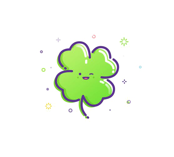 Transparent Logo Icon Design Cartoon Petal Flower for St Patricks Day