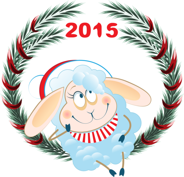 Transparent Sheep Drawing Cartoon Christmas Ornament Holiday for Christmas