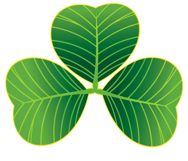 Transparent Holiday Saint Patrick Leaf Green for St Patricks Day