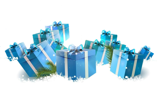 Transparent Christmas Gift Christmas Card Blue Turquoise for Christmas