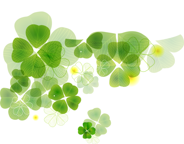 Transparent Fourleaf Clover Clover Leaf Shamrock for St Patricks Day