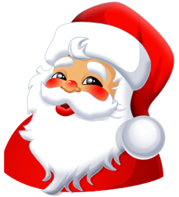 Transparent Smiley Santa Claus Face Christmas for Christmas