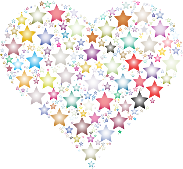 Transparent Heart Star Prism Petal for Valentines Day