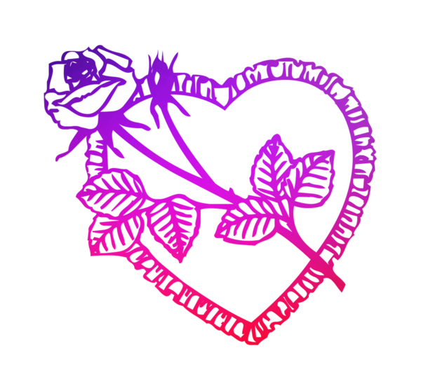 Transparent Valentines Day Drawing Heart Pink Violet for Valentines Day