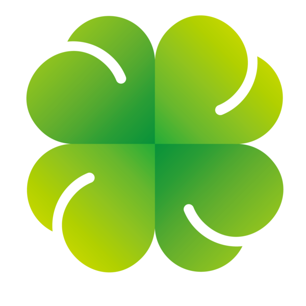 Transparent Fourleaf Clover Green Clover Leaf for St Patricks Day
